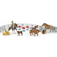 thumbnail image 1 of Schleich Rodeo Show - 42PC Western Riding Playset with Cowboy, Cowgirl, Horses and Calf - Barrel Racing and Rodeo Toys for Kids 5+ - 42577, 1 of 5