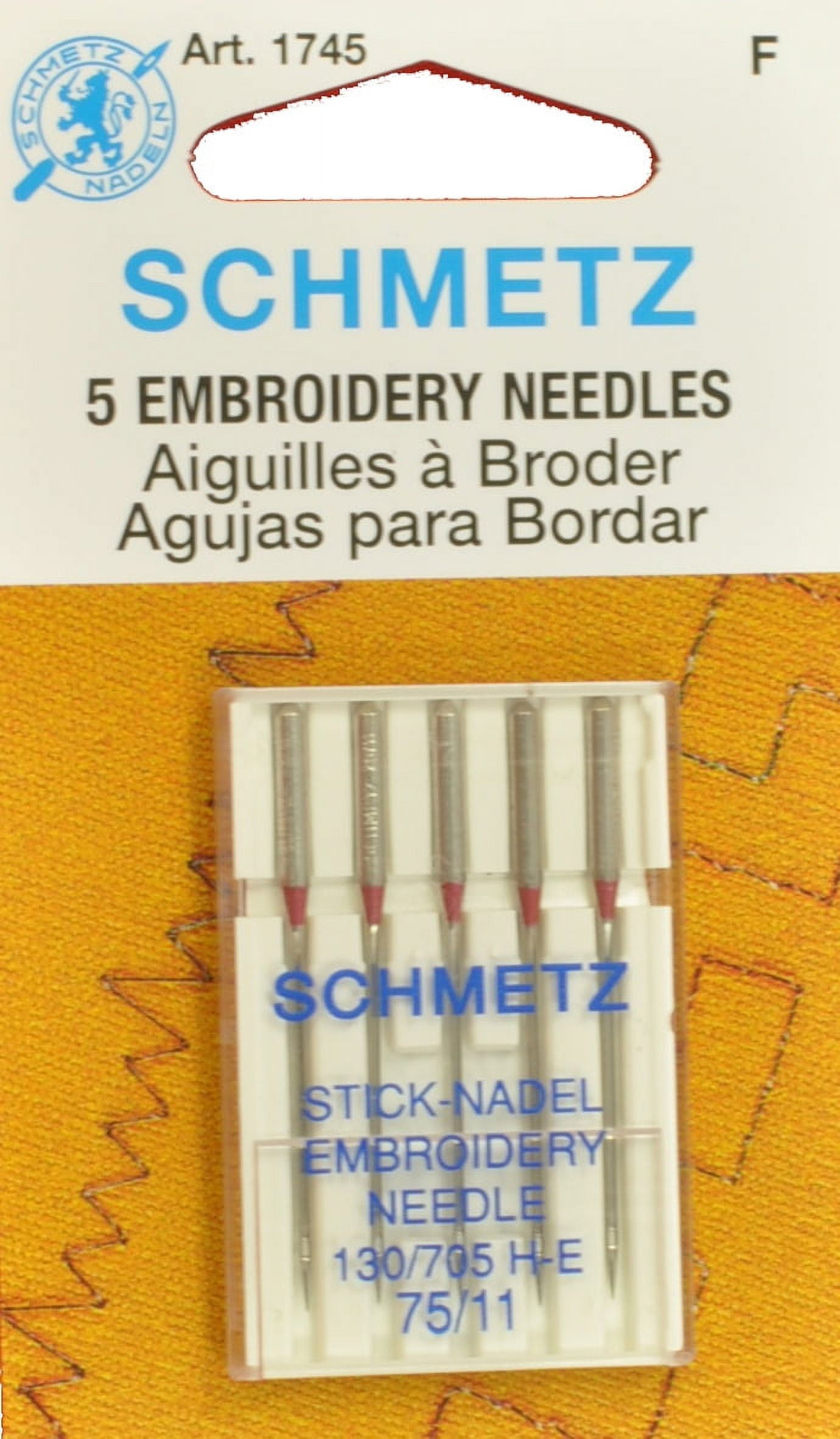 Schmetz Embroidery Sewing Machine Needles Size 11/75 item # EMB-11