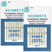 SCHMETZ Universal 130/705 H Household Sewing Machine Needles - Size 90/14-2 Cards - 20 Needles