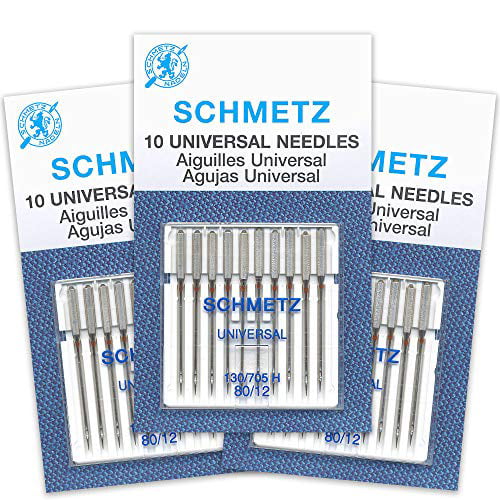 Schmetz Universal Sewing Machine Needles - Size 80/12-3 Cards - 30 Needles