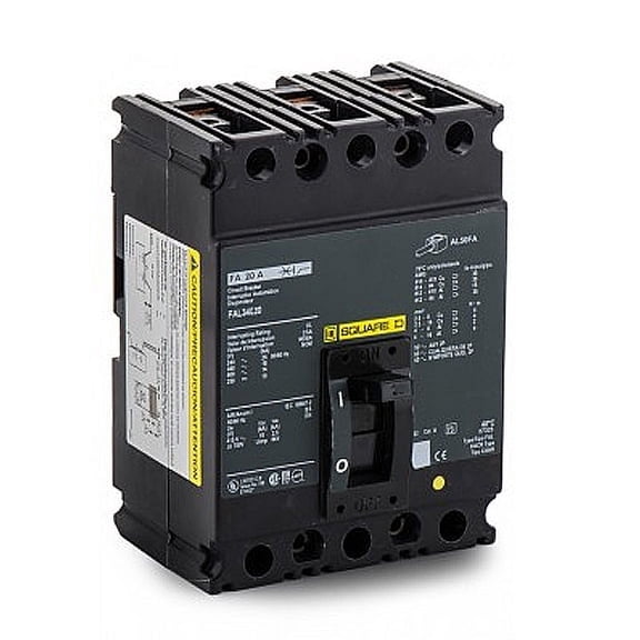 SCHNEIDER ELECTRIC 480-VOLT 70-AMP FAL34070 Molded CASE Circuit Breaker 480V 70A  Indoor & Outdoor Use, NEC-Compliant