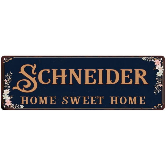 SCHNEIDER Home Sweet Home Victorian Look 8x24 Metal Sign 108240046938