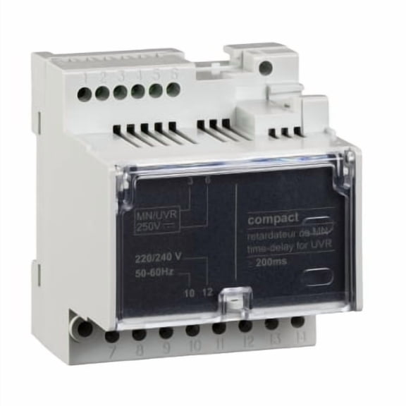 SCHNEIDER LV429427 Time Delay Relay for MN voltage release, Non Adjustable, 220/240 VAC 50/60Hz