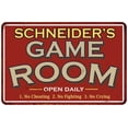 thumbnail image 1 of SCHNEIDER'S Game Room Sign Vintage 16 x 24 Matte Finish Metal 116240001411, 1 of 1
