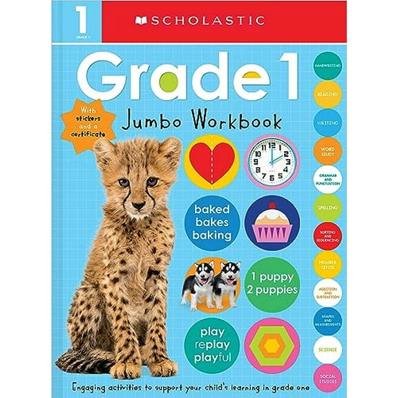 Pre-Owned First Grade Jumbo Workbook: Scholastic Early Learners (Jumbo Workbook) (Paperback) 1339010011 9781339010014