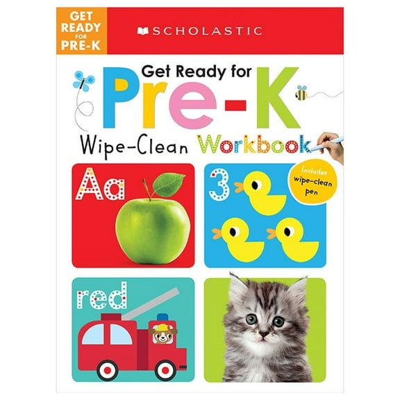 Get Ready for Pre-K Wipe-Clean Workbook: Scholastic Early Learners (Wipe-Clean) (Hardcover)