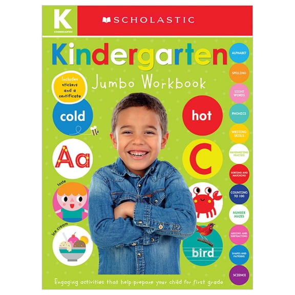 Pre-Owned Kindergarten Jumbo Workbook: Scholastic Early Learners (Jumbo Workbook) (Paperback)