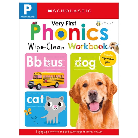 Very First Phonics Pre-K Wipe-Clean Workbook: Scholastic Early Learners (Wipe-Clean) (Workbook) (Board Book)