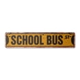 thumbnail image 1 of SCHOOL BUS Vintage Plastic Street Sign driver student stop | Indoor/Outdoor |  18" Wide, 1 of 4