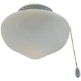 thumbnail image 1 of SCHOOLHOUSE GLOBE CEILING FAN LIGHT KIT, ONE 60 WATT INCANDESCENT CANDELABRA BASE BULB, 8-1/2", WHITE per 2 Each, 1 of 2