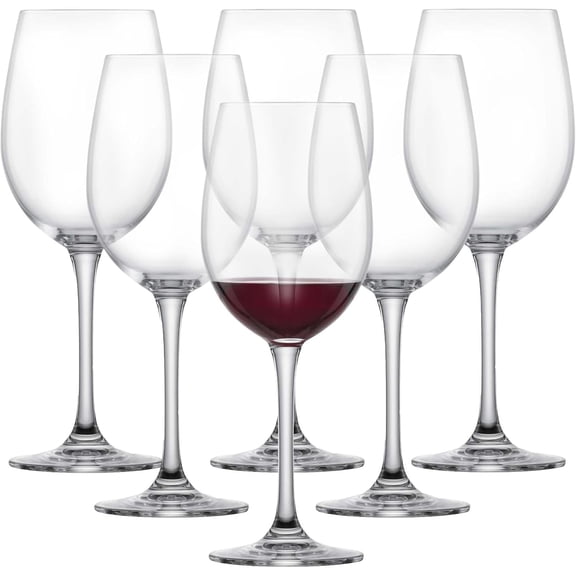 SCHOTT ZWIESEL Classico Red Wine Glass (Set of 6), Crystal Glasses for or Water, Dishwasher-Safe Tritan Glasses, Made in Germany (18 Ounce)