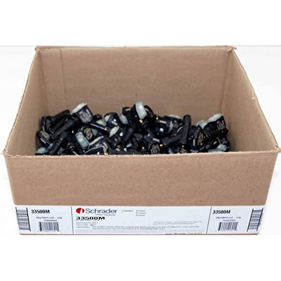 SCHRADER 33500M TPMS SENSOR (SNAP-IN, 314.9/315/433MHZ) PROGRAMMABLE EZ-SENSOR w/ RUBBER VALVE) 210-PACK