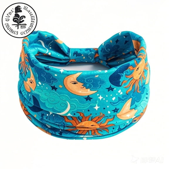 SCHUHLAND 5-Pack Bohemian Yoga Wide Headbands for Women, Elastic Non-Slip Sweat-Wicking Turban, Vintage Exotic Print Workout Hair Wraps