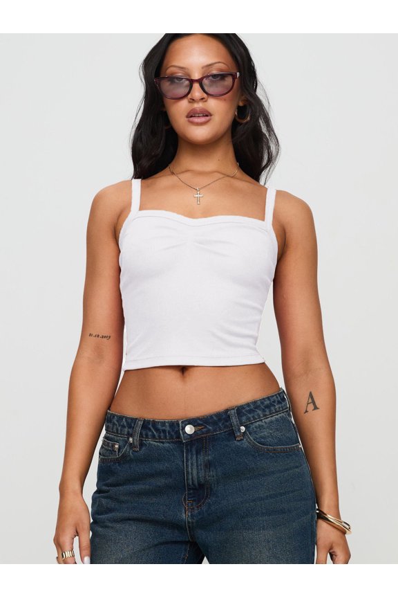Women's Y2K Pleated Camisole Top - Sexy Slim Fit Cropped Tank Top, Sleeveless Solid Color Ruched Cami, Summer Streetwear, S-2XL
