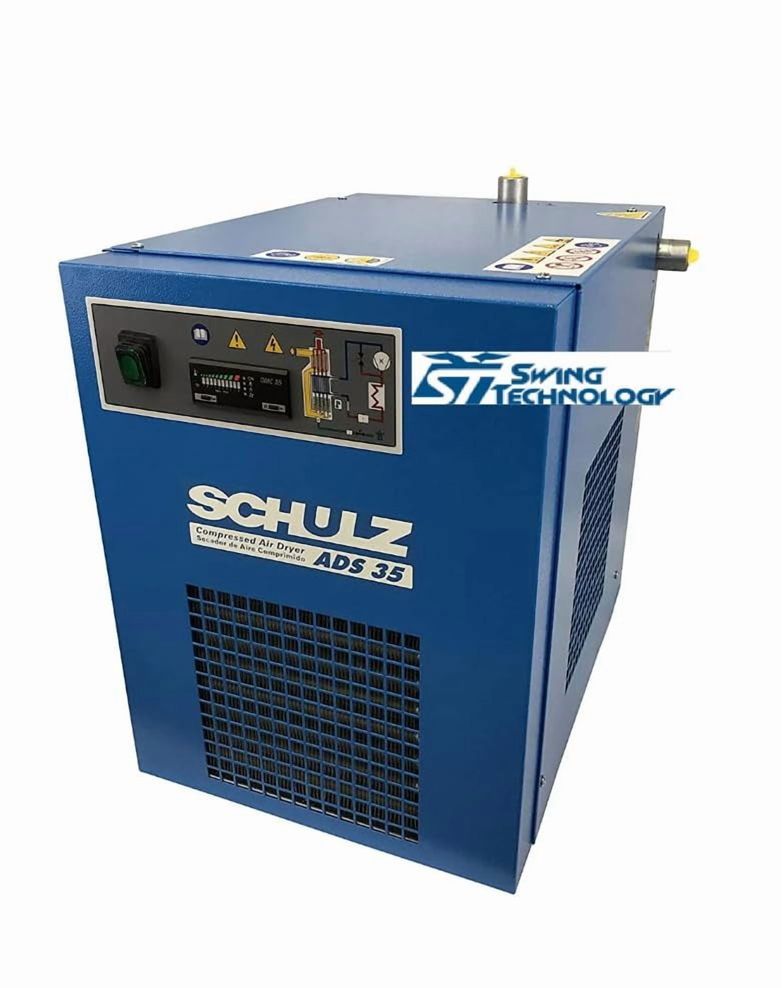 SCHULZ AIR COMPRESSOR DRYER 35 CFM- REFRIGERATED- NON CYCLING ADS 35