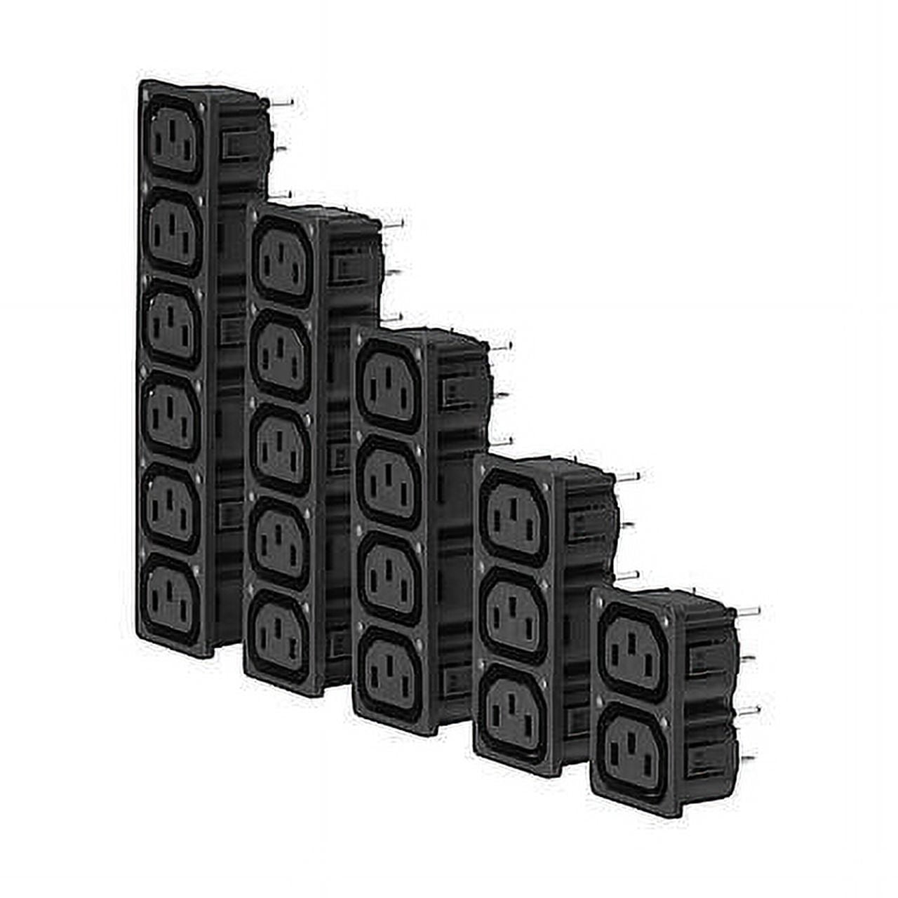 SCHURTER 3-135-292, AC Power Entry Modules 10A/15A F Black, 5 Outlet, 1 ...