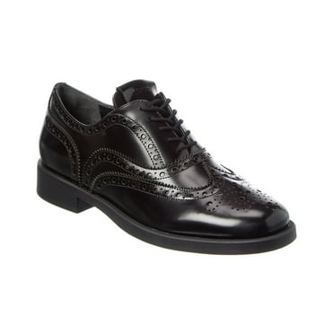 SCHUTZ David Leather Flat, 6.5, Black
