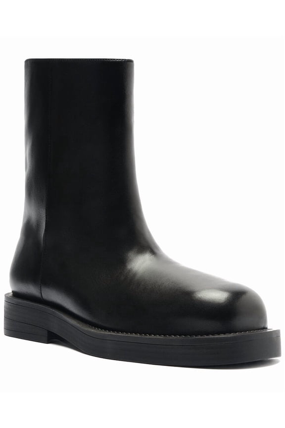 SCHUTZ Jamie Leather Bootie, 5, Black