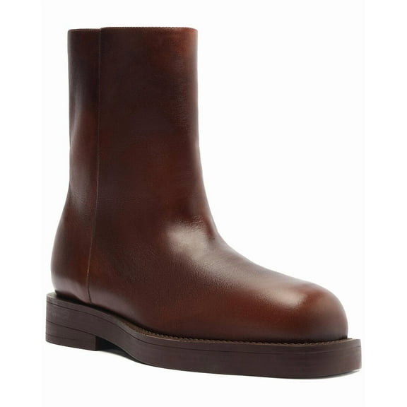 SCHUTZ Jamie Leather Bootie, 8.5, Brown