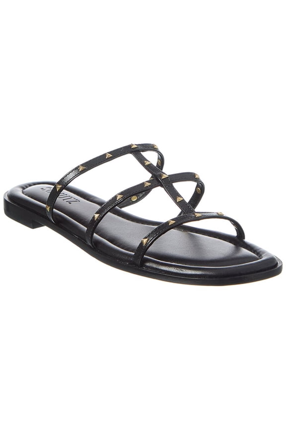 SCHUTZ Lydia Flat Leather Sandal, 6