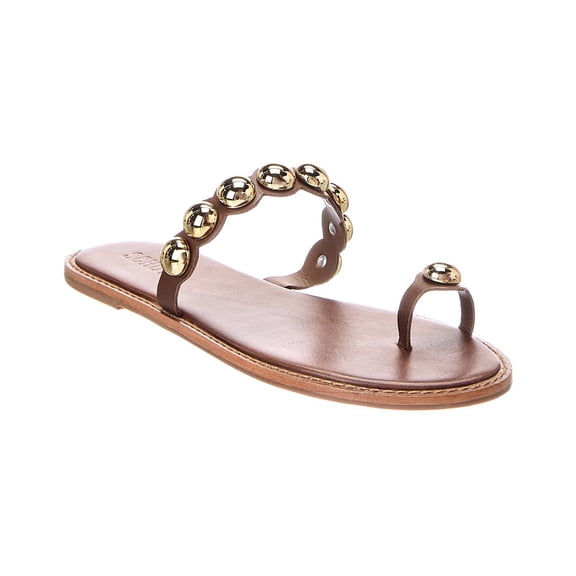 SCHUTZ Romy Leather Sandal, 6, Brown