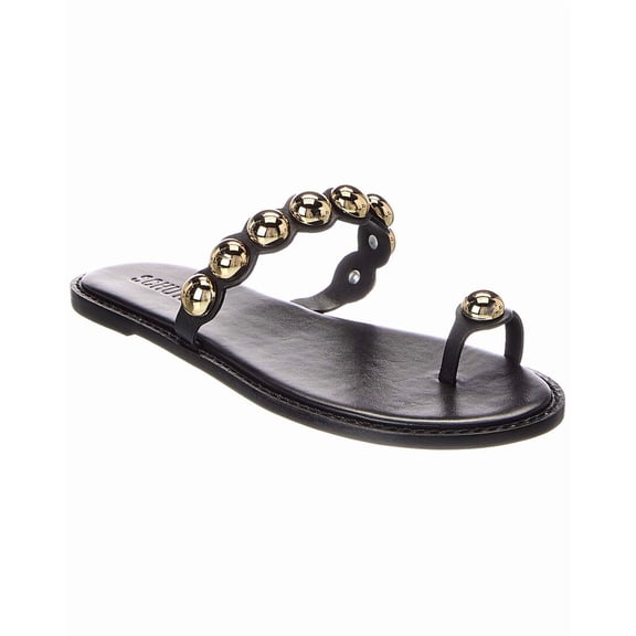 SCHUTZ Romy Leather Sandal, 7, Black