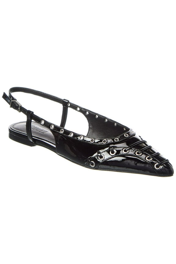 SCHUTZ Ruth Flat Patent Flat, 6.5, Black