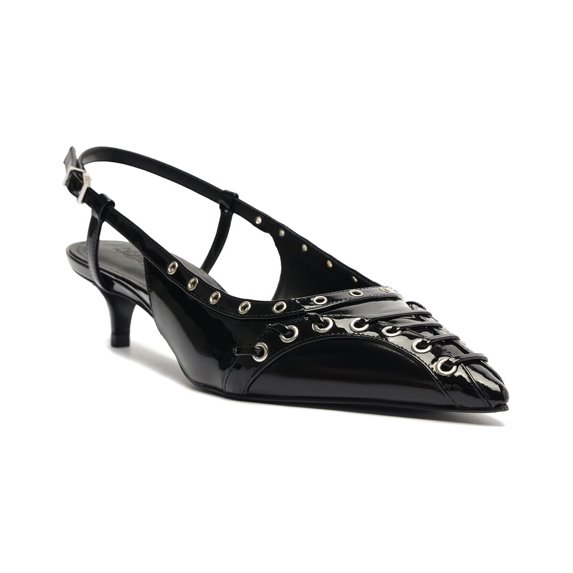 SCHUTZ Ruth Mid Patent Pump, 7, Black