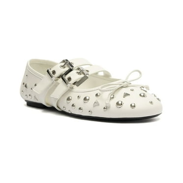 SCHUTZ Sarita Leather Flat, 9, White