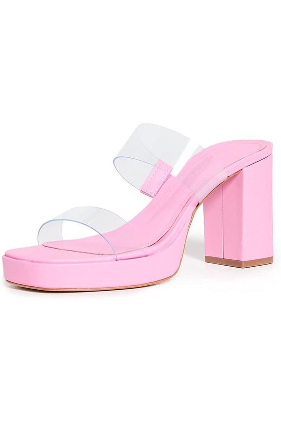 SCHUTZ Womens Ariella Platform Sandals 5.5 Club Rose