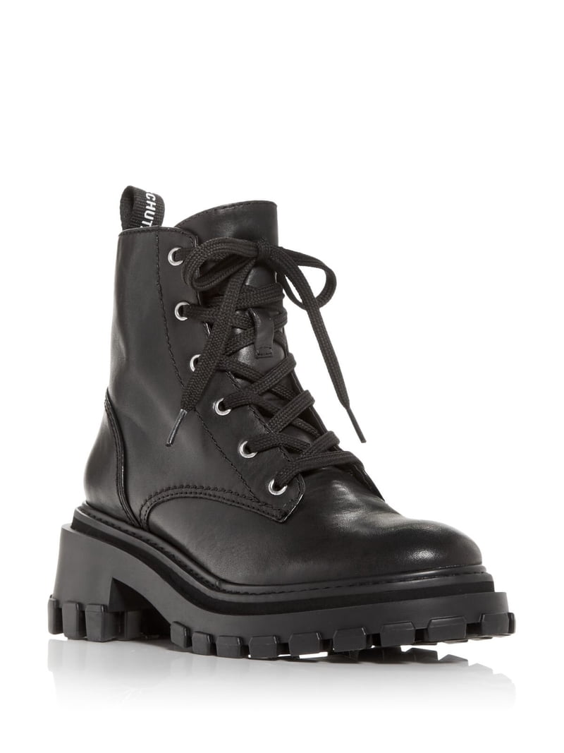 SCHUTZ Black Leather Lace-Up Combat Boots 545d2a449b95fe8d3b99fe7c081fb7  main image 4