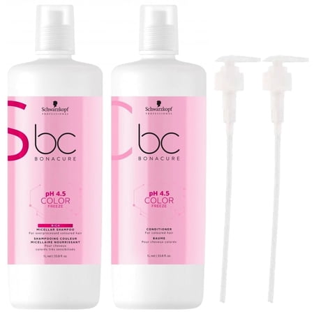 SCHWARZKOPF BC Bonacure pH 4.5 Colour Freeze Rich Micellar Shampoo & Conditioner Liter Duo