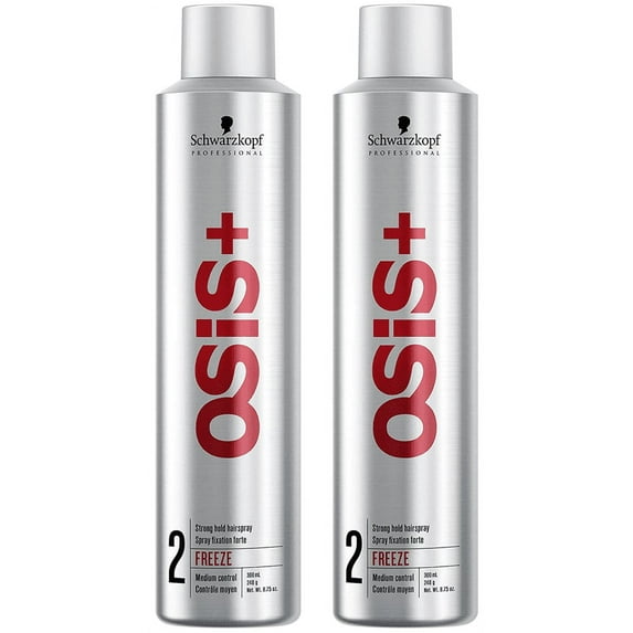 SCHWARZKOPF OSiS Freeze Finish 2 Strong Hold Hair Spray Aerosol , 15 oz. (Pack Of 2)