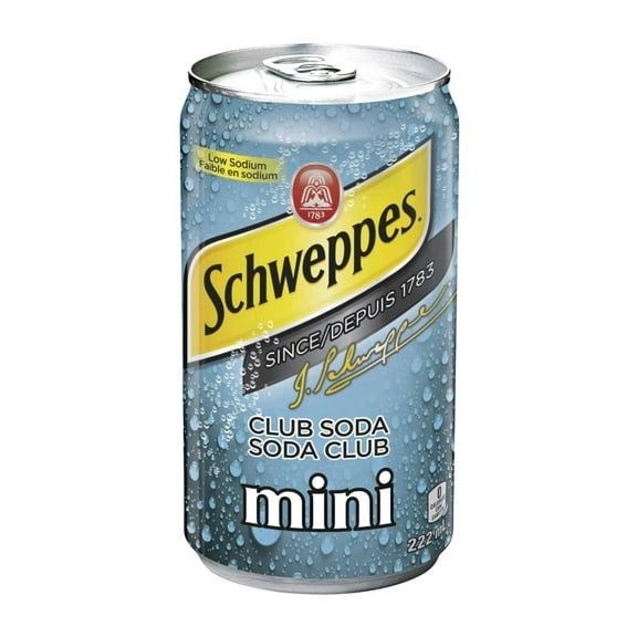 SCHWEPPES CLUB SODA 7.5oz/ 24 Cans