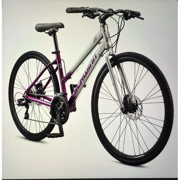 SCHWINN 28" L CIRCUIT WOMEN BIKE 21 SPEED GREY/PURPLE S8123TG - GRAY-PURPLE