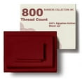 thumbnail image 1 of SCI Luxury 4PC Sheet set 800 Thread Count Bedsheets pure Egyptian Cotton Twin XL Size Sateen Weave Hotel Sheets Fits Mattress Upto 12" Inch Deep Pocket ( Burgandy ), 1 of 5