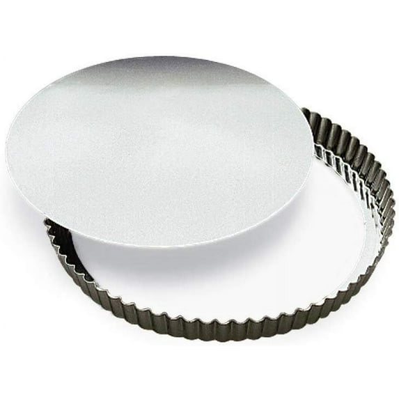 SCI Scandicrafts 11-inch Fluted Tart/Quiche Pan with Removable Bottom, Tinplate