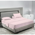 thumbnail image 1 of SCI Top Split Flex Sheet Set for Adjustable Bed 30" Split Head King Size 800 Thread Count 100% Egyptian Cotton 4 Piece Set fits up to 12 Inch Deep Pocket ( Pink ), 1 of 1