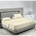 thumbnail image 1 of SCI Top Split Flex Sheet Set for Adjustable Bed 39" Split Head Queen Size 800 Thread Count 100% Egyptian Cotton 4 Piece Set fits up to 18 Inch Deep Pocket ( Ivory), 1 of 1