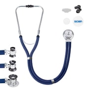 SCIan Stethoscope Sprague Rappaport Dual Head for Adults,Kids, Professional Cardiology Stethoscope for Doctors, Nurses, School Students, Home Use 5 Interchangeable pcs Blue