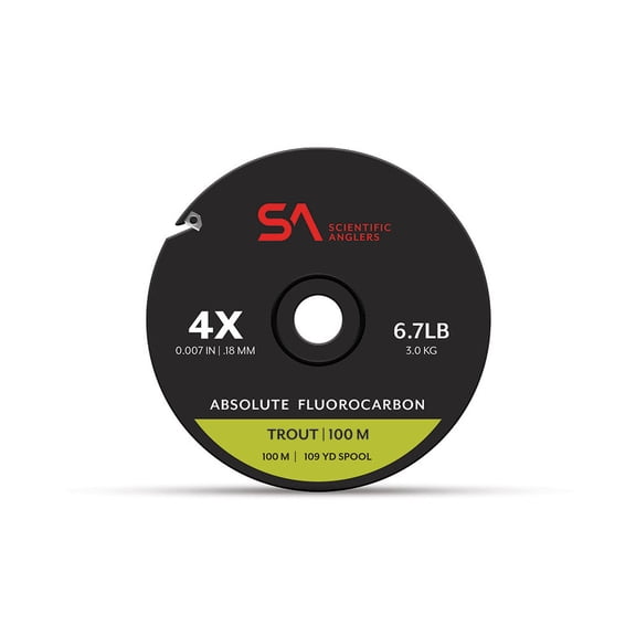SCIENTIFIC ANGLERS Absolute Fluorocarbon Trout 0x Clear 100 Meters Tippet (137898)