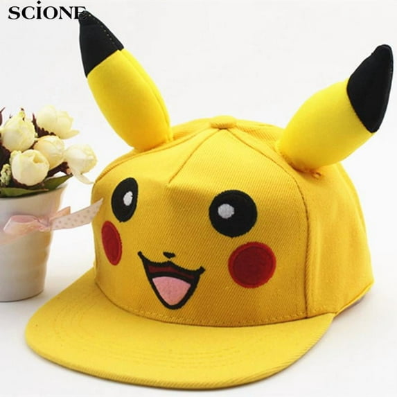 SCIONE Anime Pikachu Cosplay Hat Women Girls Kawaii Demo Sunscreen Baseball Street Travel Hats