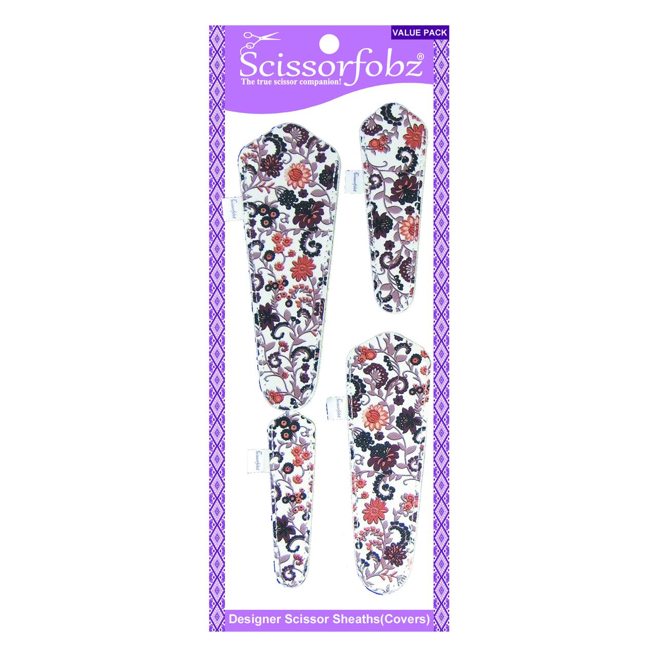 SCISSORFOBZ Designer Scissors Sheaths Shears Protective Covers 4 Pcs 