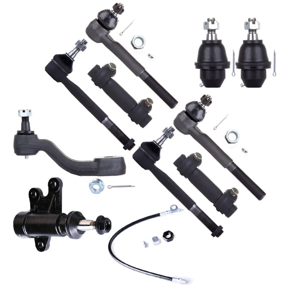 SCITOO 10PC Front Ball Joints and Tie Rod Ends Adjusting Idler Arm Suspension fit 1995-2000 for Chevrolet for Gmc K1500 K2500 K3500