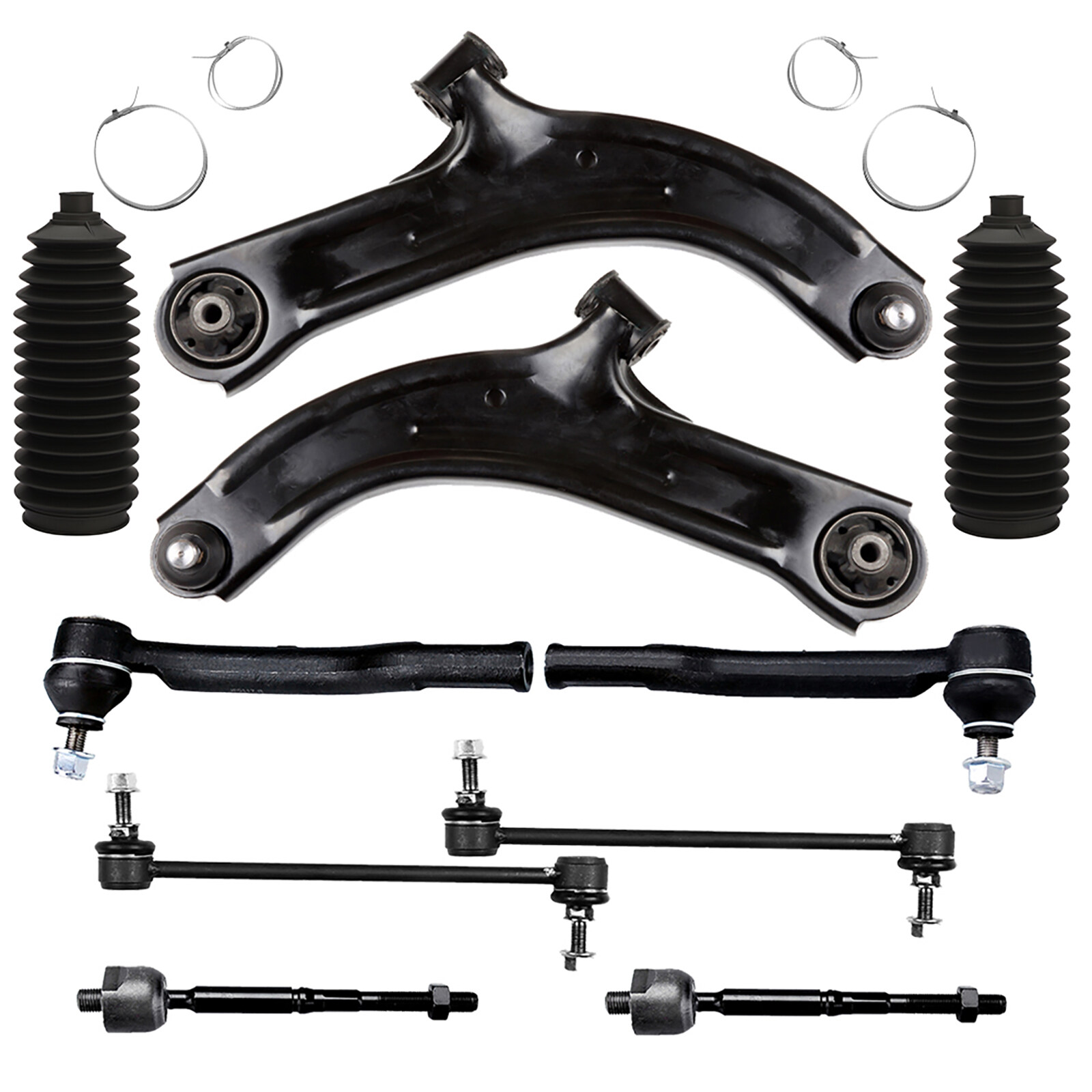 TRQ Fits 2012 Nissan Quest Front 6 Piece Steering & Suspension Kit