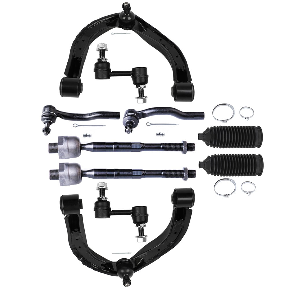 SCITOO 10-Piece Front & Rear Suspension Kit For 1991-2003 Ford Escort - Tie Rods, Ball Joints, Sway Bar Links
