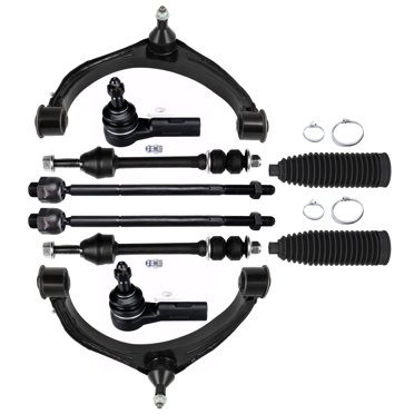 SCITOO 10Pcs RWD Front Suspension Kit Upper Control Arm Lower Ball Joint Inner Outer Tie Rod End Sway Bar Link Fit 2002-2005 For Dodge Ram 1500