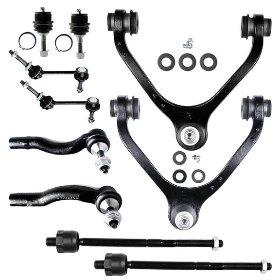 SCITOO 10pcs Suspension Kit 2 Upper Control Arm 2 Lower Ball Joint Front Sway Bar Outer 2 Inner Tie Rod Compatible fit 03-11 for Ford Crown Victoria, for Lincoln Town Car, for Mercury Grand Marquis