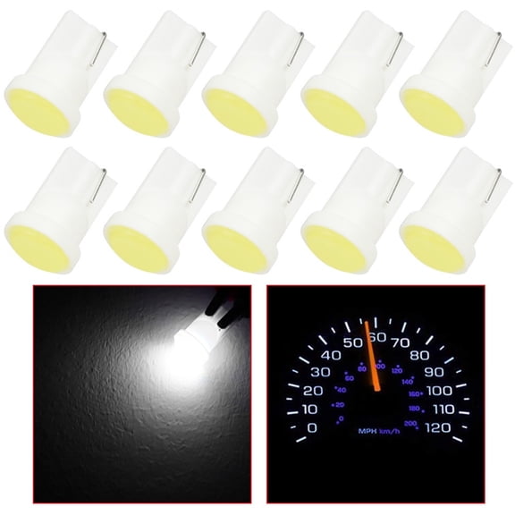 SCITOO 10x Instrument Cluster Dash Panel Lights T10 White COB-12V/24V-40MA-20LM