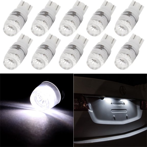 SCITOO 10x T10 LED White 6000K Super Bright:2323-SMD ets 147 152 158 159 161 184 192 LED Bulb Fit for Interior Dome Map Trunk Light Error Free